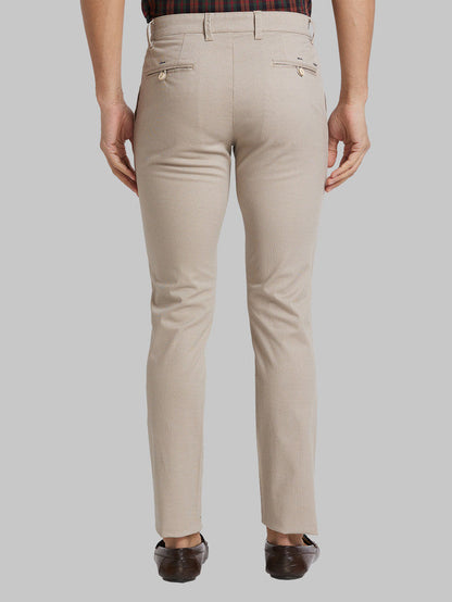Parx Men Grey Printed Super Slim Fit Trouser
