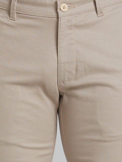 Parx Men Grey Printed Super Slim Fit Trouser