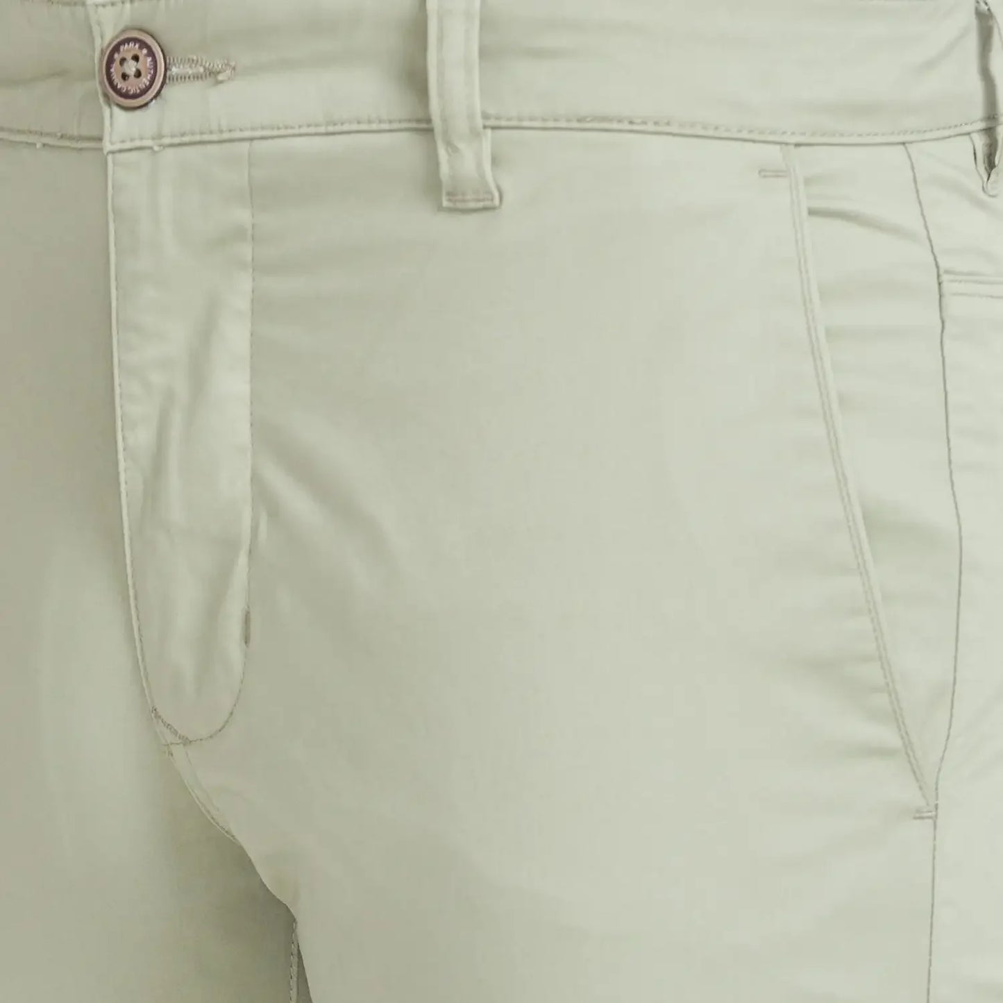 Men Green Lrt Fit Solid Cotton Blend Trouser