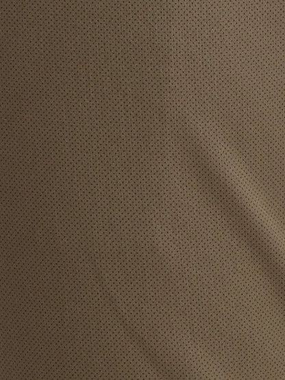 Men Khaki Low Rise Tapered Fit Print Cotton Blend Trouser