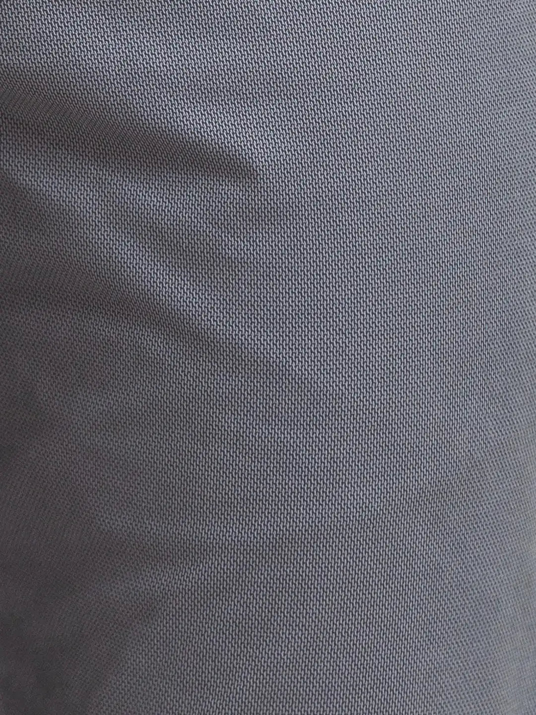 Men Grey Lrt Fit Print Cotton Blend Trouser
