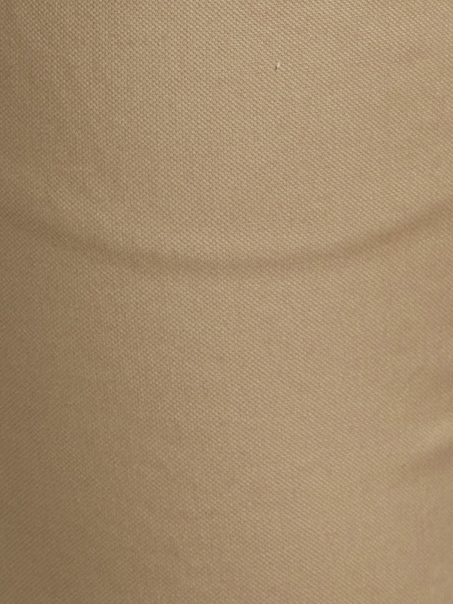 Parx Khaki Solid Low Rise Tapered Fit Cotton Blend Trouser