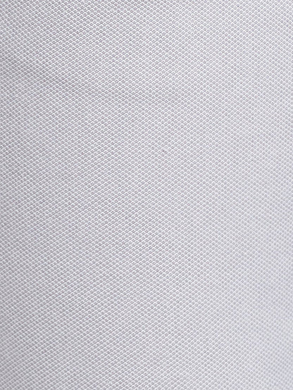 Parx Grey Yarn Dyed Low Rise Tapered Fit Cotton Blend Trouser