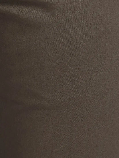 Parx Men Green Low Rise Tapered Fit Solid Cotton Blend Trouser