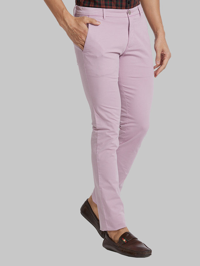 Parx Men Red Solid Tapered Fit Trouser