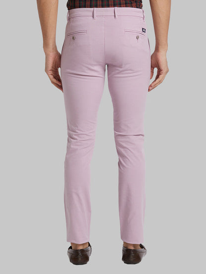 Parx Men Red Solid Tapered Fit Trouser