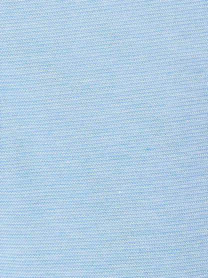 Men Blue Carrot Fit Solid Terylene Blend Trouser