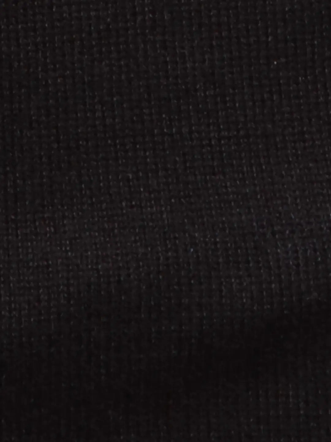 Parx Men Black Solid Wool Blend Full Sleeve V Neck Sweater