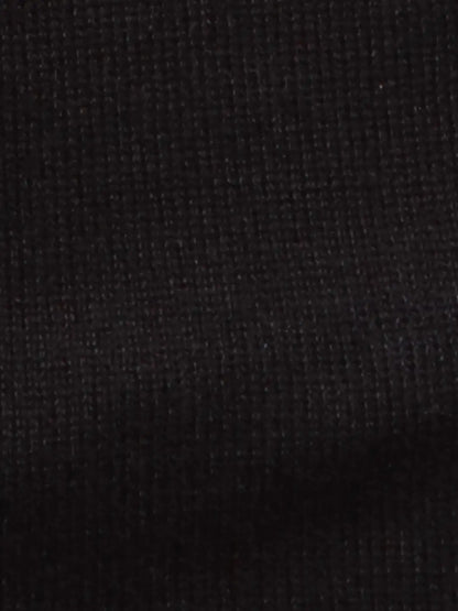 Parx Men Black Solid Wool Blend Full Sleeve V Neck Sweater