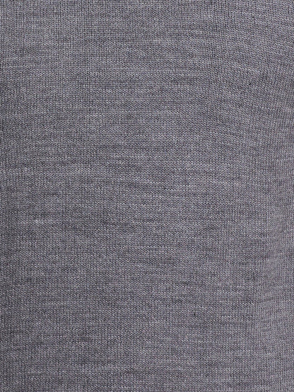 Parx Men Grey Solid Acrylic Sweaters