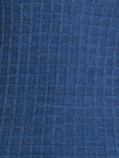Parx Men Blue Structure Acrylic Sweater