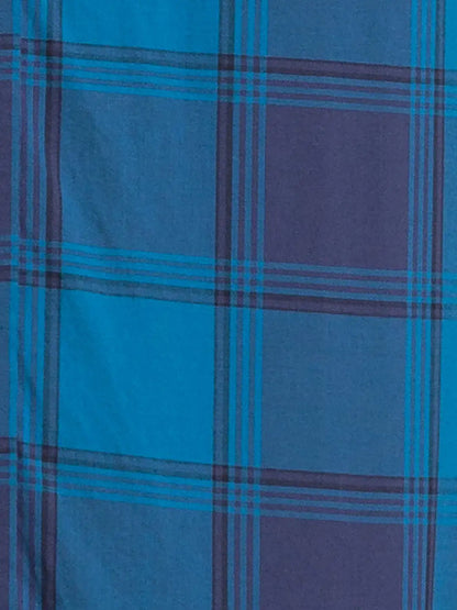 Colorplus Men Blue Checks Tailored Fit Cotton Casual Shirt