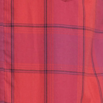 Men Red Tailored Fit Checks Cotton Full Sleeve Shirts