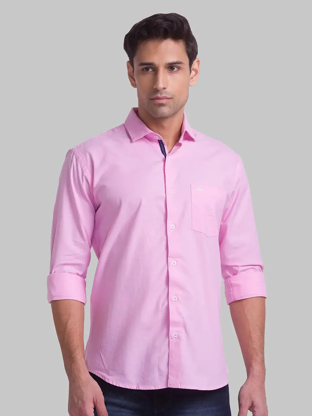 Men Red Slim Fit Stripe Cotton Blend Shirts