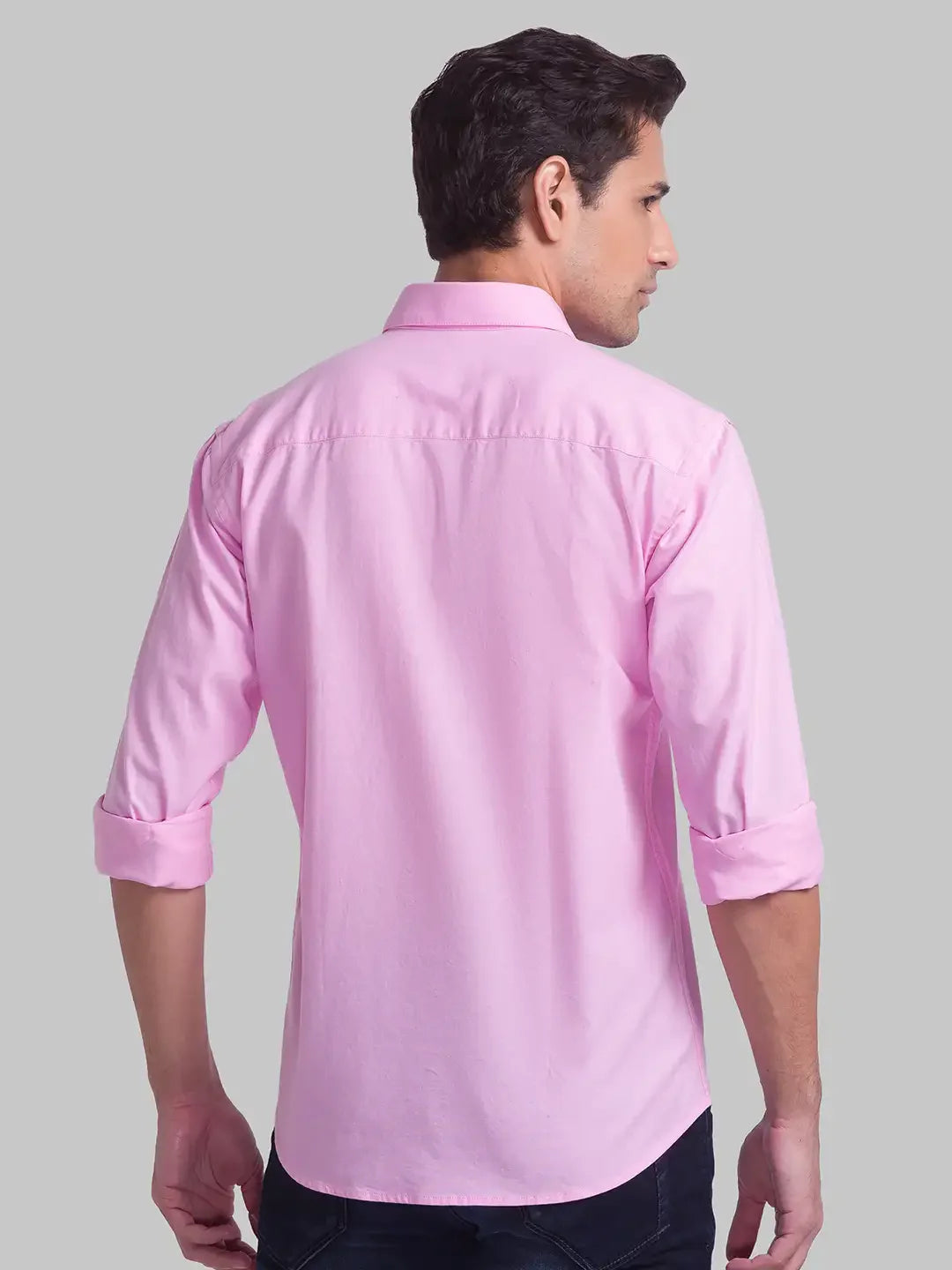 Men Red Slim Fit Stripe Cotton Blend Shirts