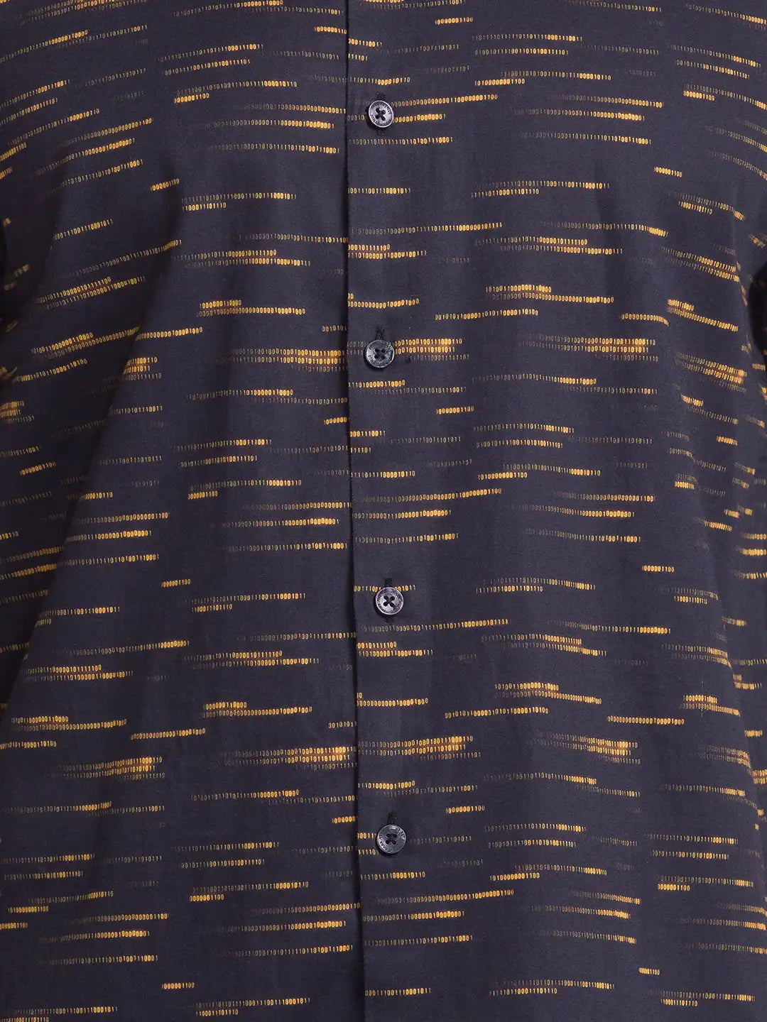 Men Yellow Slim Fit Print Cotton Cut Away Collar Shirts