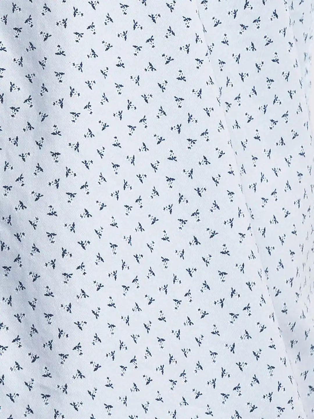 Men Blue Slim Fit Print Cotton Full Sleeve Shirts